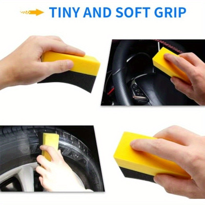 6pcs Tire Applicator Dressing Shine Sponge,