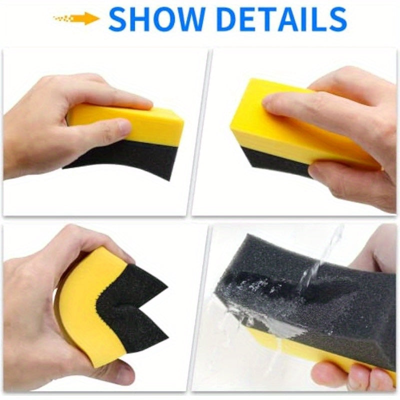 6pcs Tire Applicator Dressing Shine Sponge,