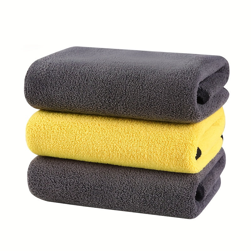 3pcs Car Detailing Microfiber Towel Car Wash Accessories Microfiber For The Car Interior Dry Cleaning Auto Detailing Towels Supplies