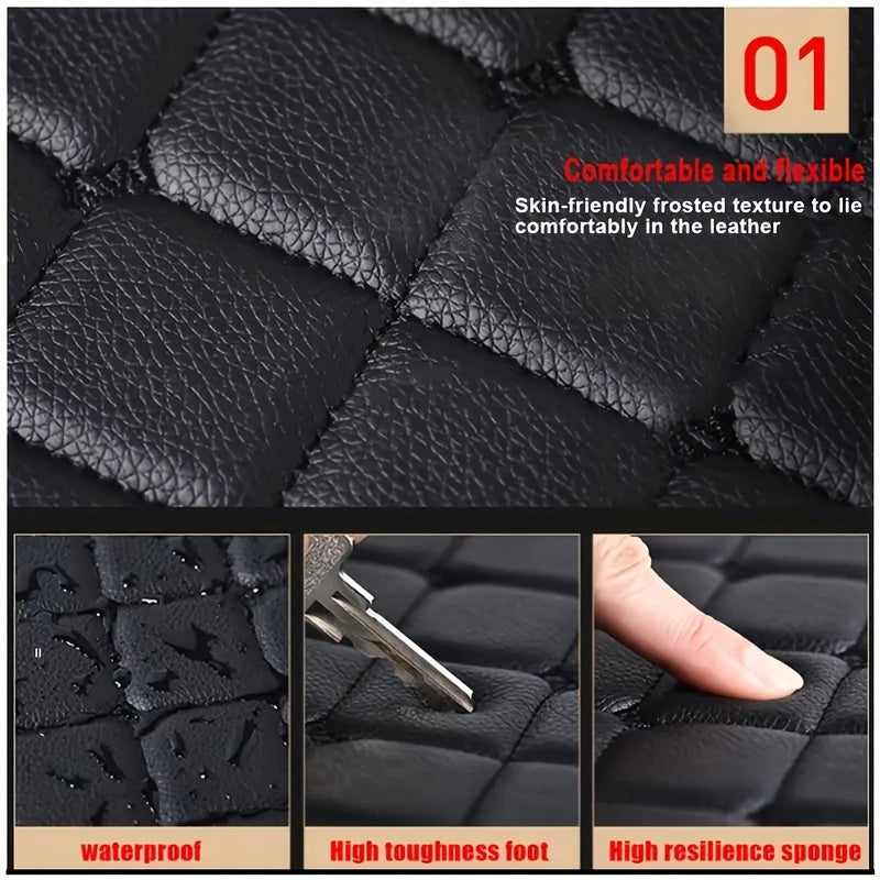 4 Universal Waterproof Leather Car Mats To Upgrade Your Car - Front And Rear Set