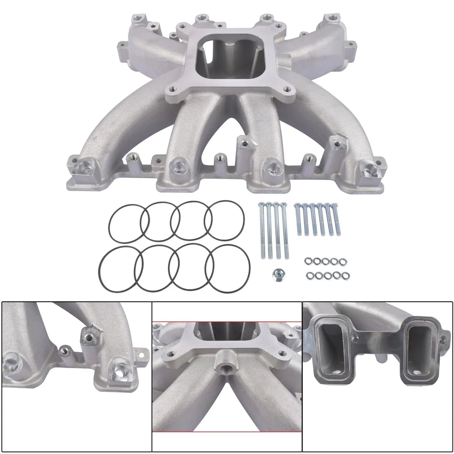 GM LS Swap Carb Rectangular Port Single Plane Intake Manifold