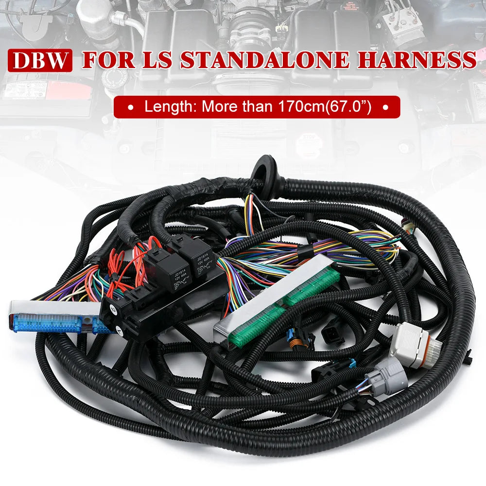 LS Swap Standalone Wiring Harness Stand Alone Harness For 97-04 LS1 DBW 4L60E Trans (Drive-By-Wire) LZ-FIC31