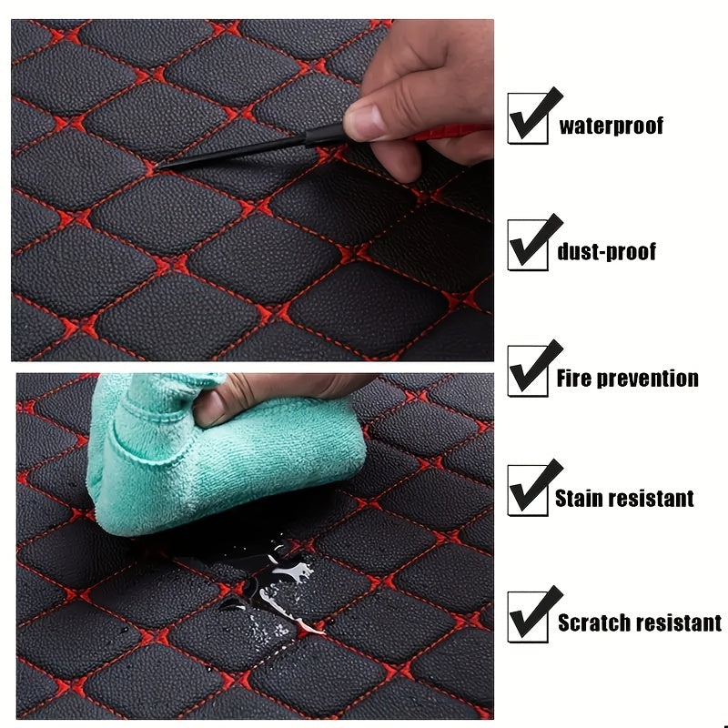 4 Universal Waterproof Leather Car Mats To Upgrade Your Car - Front And Rear Set