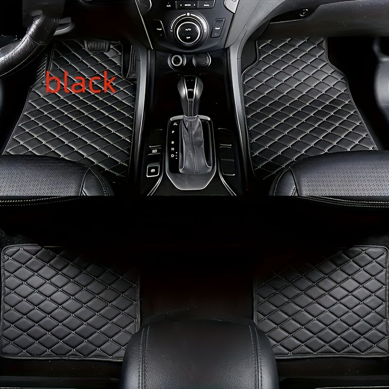 4 Universal Waterproof Leather Car Mats To Upgrade Your Car - Front And Rear Set